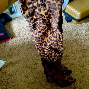 Thigh high jessica simpson leopard boots